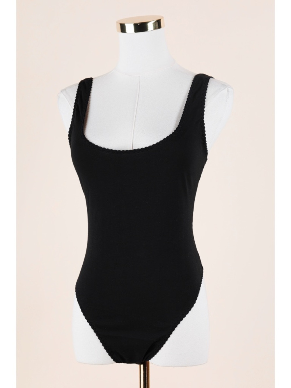 Sz 8 Asos Design Mila Cotton Scoop Neck Lounge Bodysuit In Black NWOT